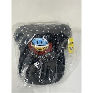 NWT Market Smiley Hoops‎ Roses Trucker Hat Snap Back Black